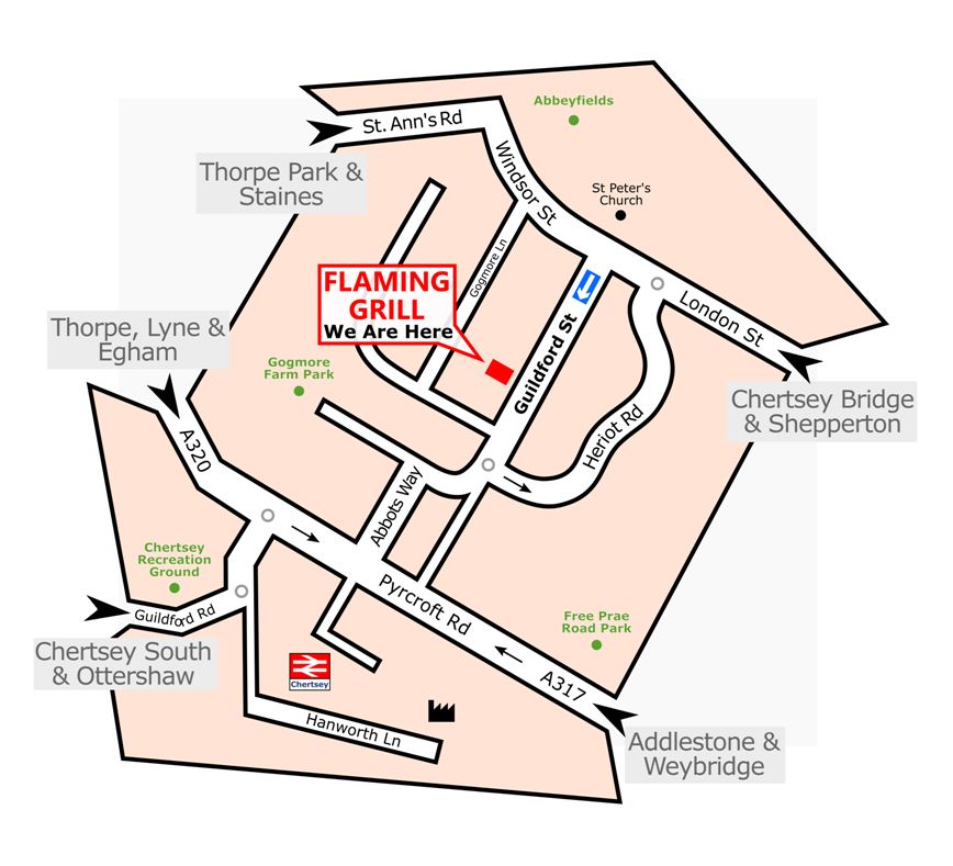 Map of Chertsey Town